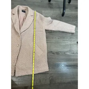 Abercrombie & Fitch Womens Coat, Tweed Long Sleeve, Overcoat, Blush Pink, L‎ thumbnail 6