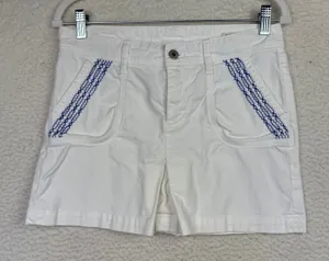 Citizens of Humanity Skirt Womens 27 White Embroidered Pockets‎ Pleats USA thumbnail 1