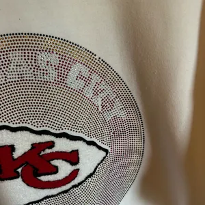 NFL Kansas City Chiefs football sweatshirt! Rhinestone bling unisex size large! thumbnail 6
