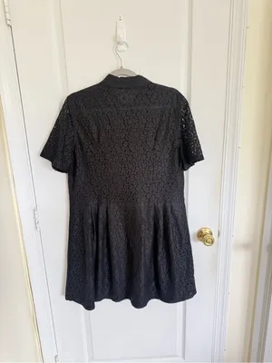Equipment Naomi Black Lace Mini Dress thumbnail 4