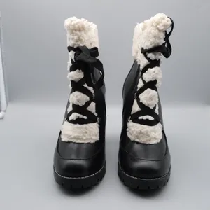 BCBGeneration Paloma Boots Womens Black Faux Fur Lace Up 8.5M|39 thumbnail 11