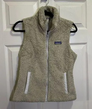 Women’s Patagonia Los Gatos Fleece Vest Cream Tan Size Small thumbnail 1