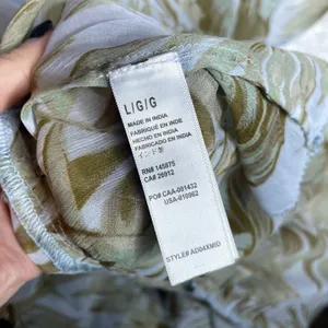 AMUSE SOCIETY Women's Maxi Dress Floral Print Light Blue Green Size L‎ thumbnail 3