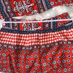 Boho Halter Neck Two Piece Top and Shorts Vintage Print Size Small thumbnail 4