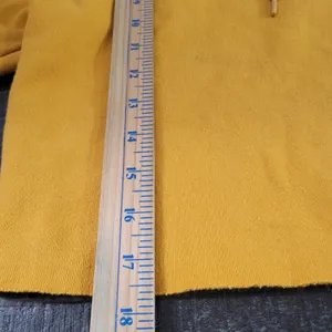 Vans Yellow Cropped Hoodie Women’s Large Checkered Logo Pullover Sweatshirt thumbnail 6