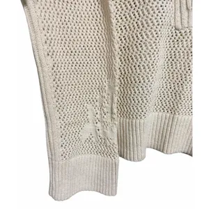 Anthropologie Daily Practice Half-Zip‎ Oversized Pullover Sweater Cream Medium thumbnail 8