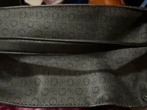 Guess Black Logo-Print Tote with Gold Hardware thumbnail 9