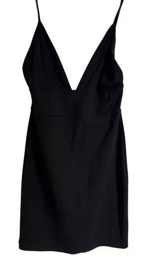 American‎ Threads LBD, black, spaghetti strap, Vneck thumbnail 1