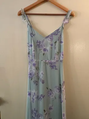 Lulus Meteoric Rise Sage Green Floral Print Maxi Dress Small thumbnail 6