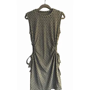 NEW Crewneck Polka dot Cut Out Sides Sundress Ribbed Mini Dress S thumbnail 3