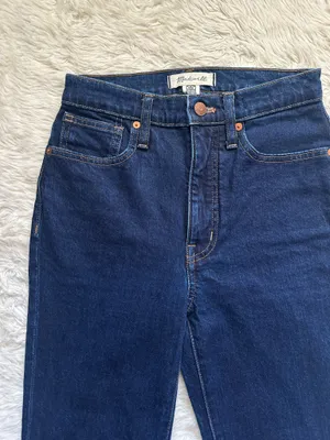 Madewell Jeans Skinny Flare in Rinse Wash High Rise Dark Wash Indigo Sz 24 thumbnail 6