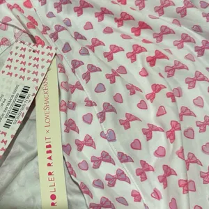 NWT Loveshackfancy × Roller Rabbit Disco Bow Blake Robe Limited Edition Sz M/L thumbnail 10