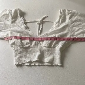 Aeropostale Cottagecore Peasant Crop Top White Lace Size Small thumbnail 6