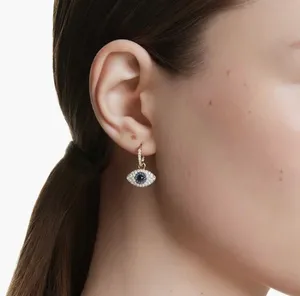 Swarovski symbolica evil eye hoop earrings thumbnail 1