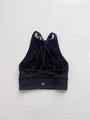 lululemon Energy Bra High - Neck Long Line Black Size 2 thumbnail 4