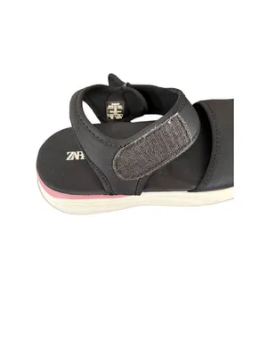 ZARA Platform Wedge Sandals Womens 8 Black Espadrille Summer thumbnail 5