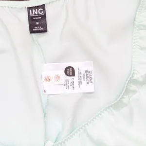 INC International Concepts Lace-Trim Satin Lounge Shorts Clear Dew Green M thumbnail 4