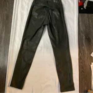 7 For All Mankind Metallic Coated High Rise Skinny Jean 28 Goth Punk Rocker Rave thumbnail 5