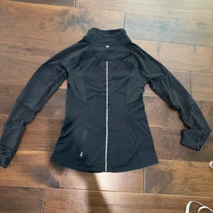 LULULEMON Black Quilted Detail Quarter Zip Running Athletic Jacket Size 8 thumbnail 6