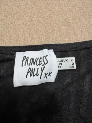 Princess Polly Black Ribbed Abigail Wrap Crop top thumbnail 4