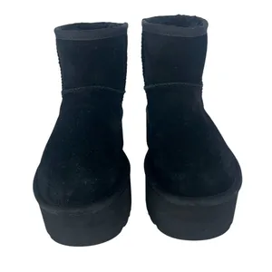 UGG Classic Ultra Mini Platform Boots Black Suede Size‎ 6 thumbnail 8