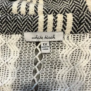 WHITE BIRCH Black and White oversized shacket. NWOT size‎ 1X thumbnail 6