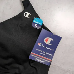 NWT Champion Black Moderate Support Double Dry Strappy Sports Bra XL thumbnail 9