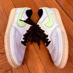 Nike Court Vision Low Women's White Barely Volt Sneakers Trainers Streetwear 7 thumbnail 4