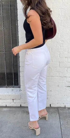 Weekday voyage mid rise straight leg denim / they fit like a 27 thumbnail 2
