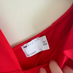 ASOS DESIGN ruffle sleeve seamed pleated maxi dress in red thumbnail 4