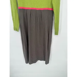 Boden Colorblock Midi Sweater Dress Angora Cashmere Blend 12 Long 12‎ L Colorful thumbnail 3