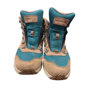 Merrell Vibram wms brown green waterproof hiking ankle boots sz 8 SKU 9971 thumbnail 6