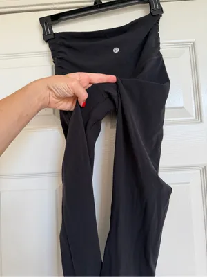 Lululemon Aligned Angles High Rise Yoga Leggings Pants Crop 4 Black thumbnail 6