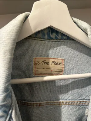 Free People we the free raw hem denim jacket size M thumbnail 2