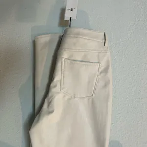 Seven For All Mankind Cream, Vegan Leather Pants thumbnail 3