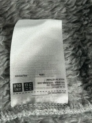 Uniqlo Grey Teddy Jacket Size M thumbnail 6