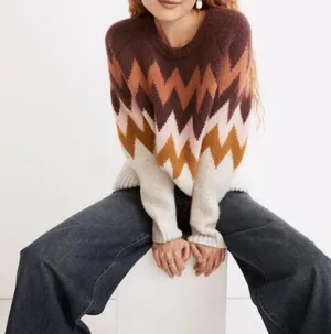 Madewell Delwood Fair Isle Pullover Sweater (Size S) – Excellent Condition thumbnail 1