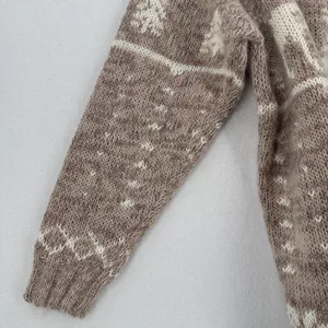 Venezia Jeans Sweater Women 14/16 Brown Reindeer Fair Isle Nordic Oversized thumbnail 7