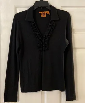 Tory Burch long sleeve shirt size M good condition length 26” bust 32” thumbnail 1