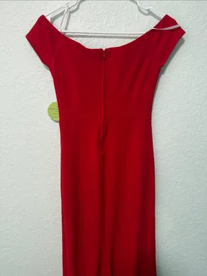 NWT WINDSOR Elegant Red Off-Shoulder Evening Gown Size 5/6 thumbnail 12