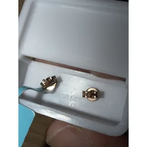 Sterling Silver & Moissanite Stud Earrings .20 CTW thumbnail 4
