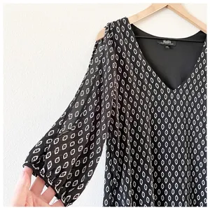Lulu’s Shifting Dears Black Print Long Sleeve Dress thumbnail 8