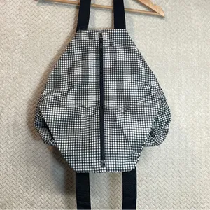 Vintage 90s Guess Gingham Tote‎ Bag Black White Checkered Round Shoulder Purse thumbnail 5