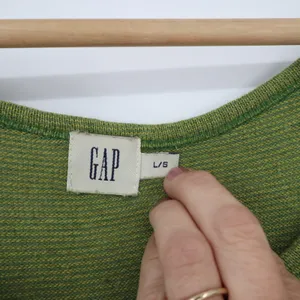 Gap Vintage Green Knit Sleeveless Scoop Neck Maxi Dress Large thumbnail 3
