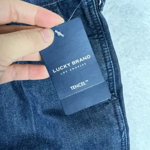 Lucky Brand Womens Silk Blend Denim Pants Size 26 Relaxed Fit Old Money Dark thumbnail 3