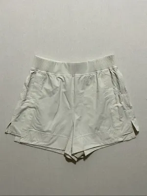 lululemon athletica Cream Ribbed-Waist Athletic Shorts thumbnail 2