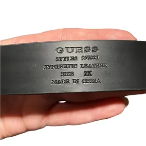 Guess Rhinestone signature black belt unisex 2X thumbnail 3