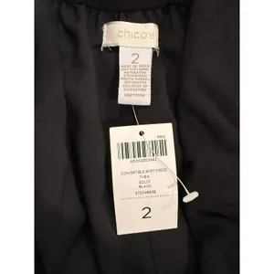Chicos Thea Convertible Skirt Dress Women Large Black Strapless Classic Normcore thumbnail 6