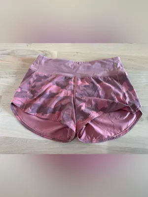 Lululemon Speed Up Mid-Rise Short 4" Heritage 365 Camo Brier Rose Multi size 8 thumbnail 6