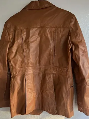 Vintage Blazer Women’s Sz 40 genuine Lined leather jacket made in Uruguay thumbnail 2